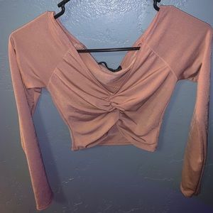 Cute light pink crop top